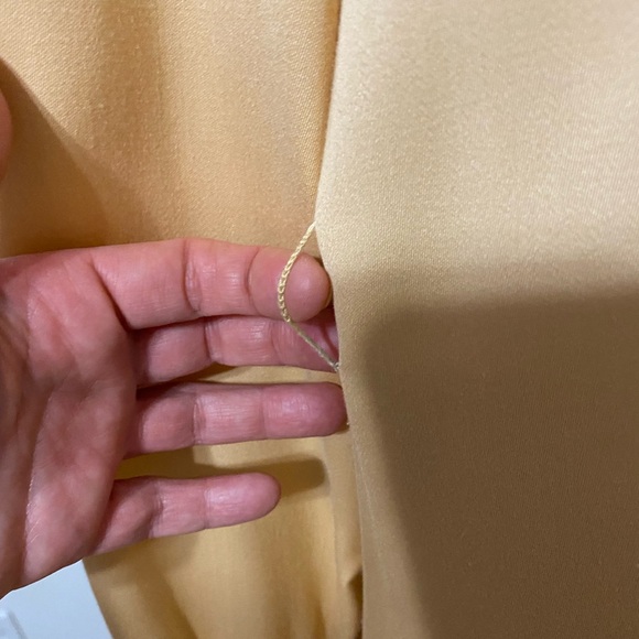 VINTAGE 1970’s Teal Traina Traina Boutique Peach Trench Pleated Dress Size Large - Picture 5 of 15